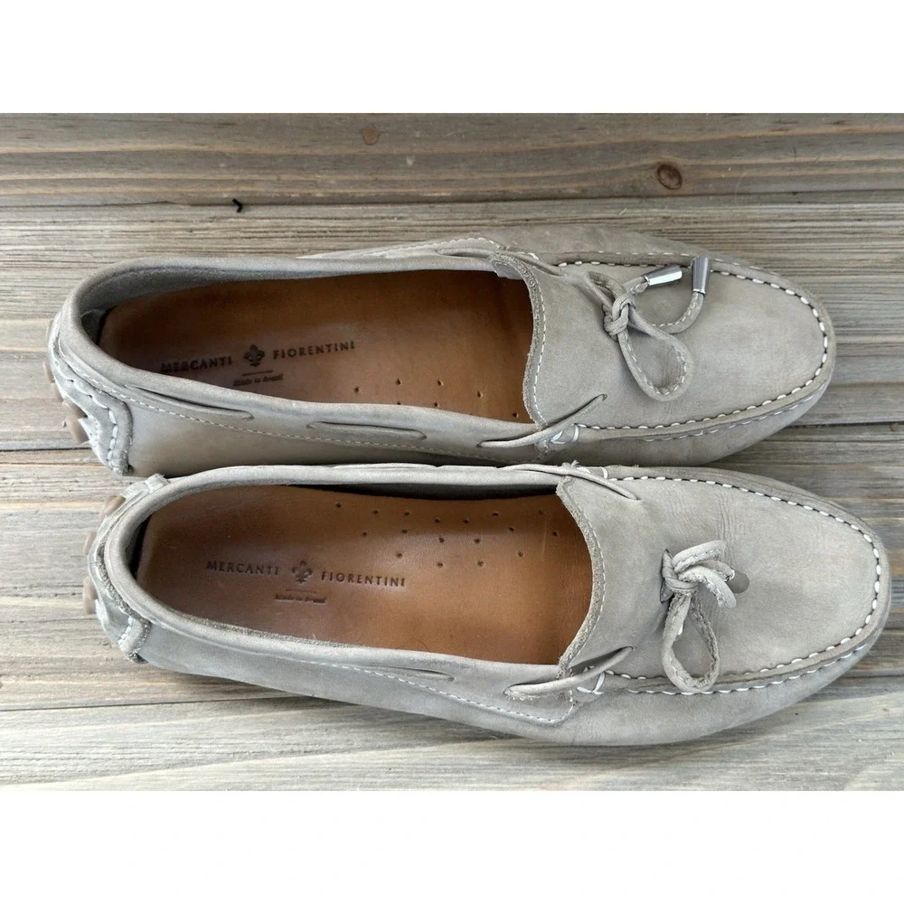 Mercanti Fiorentini Driving Moccasins Shoes Leather Women's Size 8 B Beige